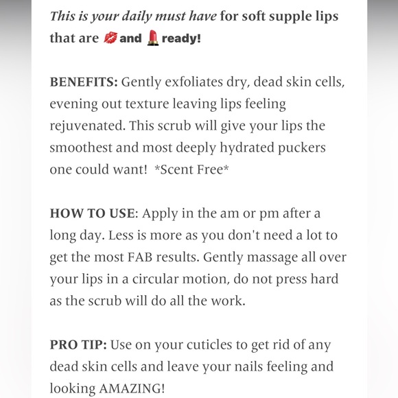 DA LISH COSMETICS Lip Scrub
vegan, cruelty free
Net Weight: 9g | 0.31 oz, NEW - Picture 5 of 7